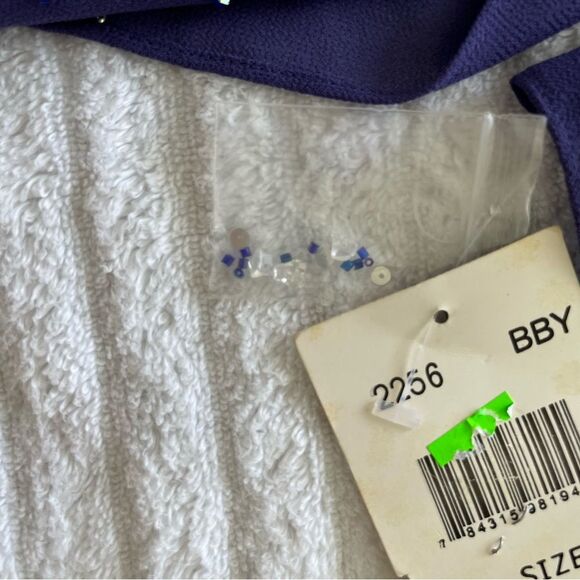 After Dark 3 Pc. Long Gown Set Purple with Beading Size 12 NWT - Picture 14 of 14